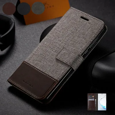 For Samsung A21S A11 A73 A53 M31S A90 5G A13 A33 Canva Leather Wallet Case Cover • $18.04