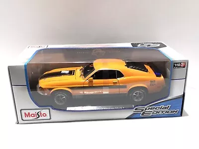 Maisto 1:18 Scale 1970 Ford Mustang Mach 1 Twister Special Diecast | Orange • $38.39