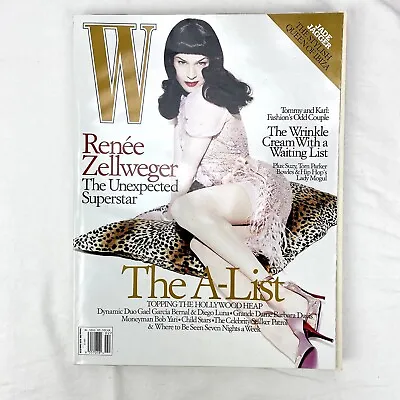 W Magazine February 2005 Renee Zellweger Jade Jagger The A-List - No Label • $9.29