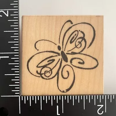 VIP Butterfly Wood Mounted Rubber Stamp • $3.19