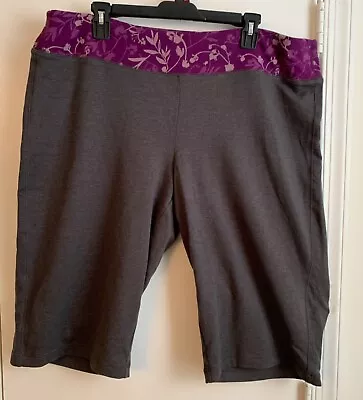 Made For Life Active Wear Shorts - XL- PURPLE/GREY- Cotton/Poly-Blend • $2.50