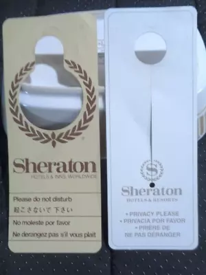 Vintage Pair Of Sheraton Hotels & Resorts DO NOT DISTURB Door Signs • $1.49