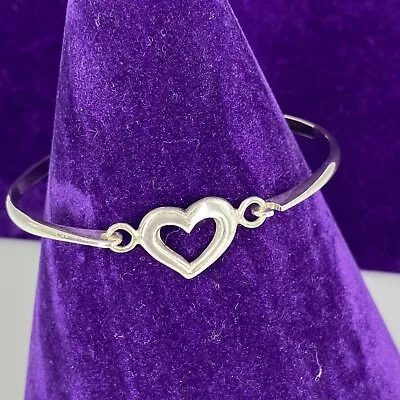 Kit Heath 925 Sterling Silver Bangel Bracelet Heart Hook Clasp • £35