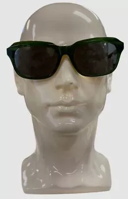 $345 Dries Van Noten Men's Green Rectangular Sunglasses Shades Size 54-19-140 • $110.78