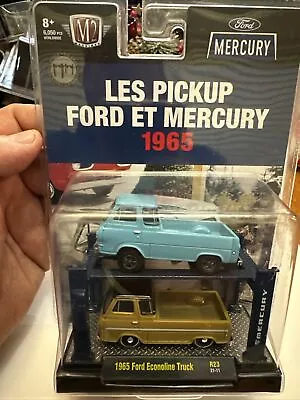 1/64 M2 Auto Lift 2 Car Set Les Pickup Ford Et Mercury 1965 Ford Econoline +drag • $9.46
