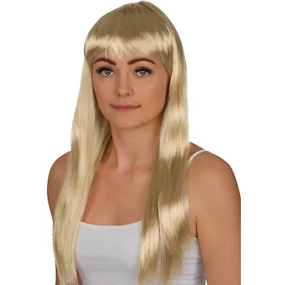 Womens Ladies Long 19  Straight Wig Fancy Dress Cosplay Wigs Pop Party Costume • £6.49