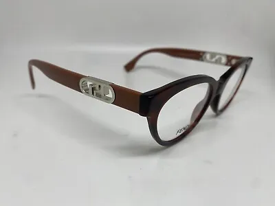 Brand New FENDI  Brown Eyeglass Frames FE 50066I 052 53-18-145mm • $151.70