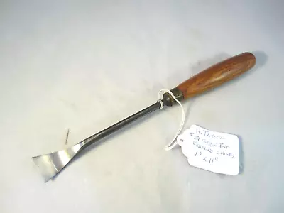 Rare Wide Taylor Wood Carving Chisel #21 Spoon Bit Entering Tool 1  Cut 11  Long • $19.99