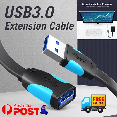 $10.88 • Buy Fast Speedy For Vention USB 3.0 Data Extension Male To Female Cable 1.5m 2m 3m