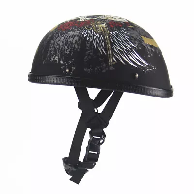 Lightest Motorcycle FLAT Beanie Helmet DOT Approved Cap Skid Scooter Chopper • $24.99