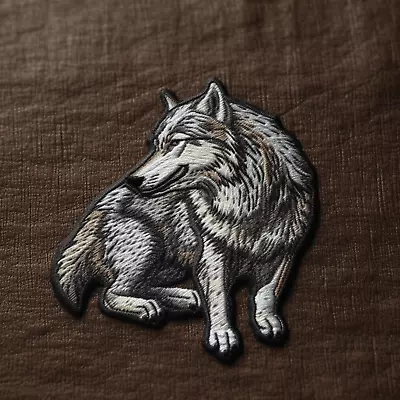 Wolf Patch - Animal Badge Iron-on Applique For Backpack Clothing Fox Coyote K9 • $5.87