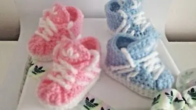 Baby Crochet Knitting Hand Shoes Trainers Sneakers Clothes Socks Hats Caps Boots • £4.99