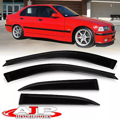 Rain Sun Deflector Shade Vent Window Visors For 1992-1998 BMW 3 Series E36 Sedan • $34.99