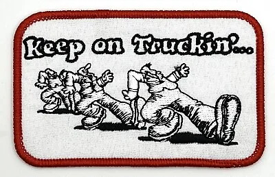 Keep On Truckin’ Semi Truck Rig Vintage Style Retro Patch Iron Sew Cap Hat • $5.60