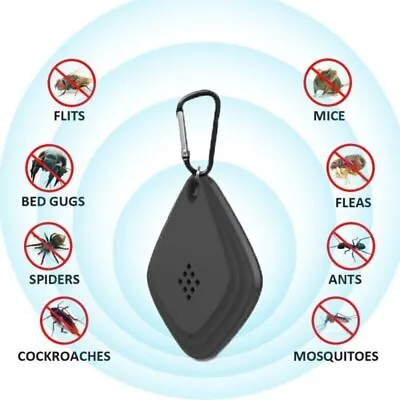 Flealess Ultrasonic Pest Repeller Anti-Mosquito Flea Tick USB Outdoor Portable • £10.14