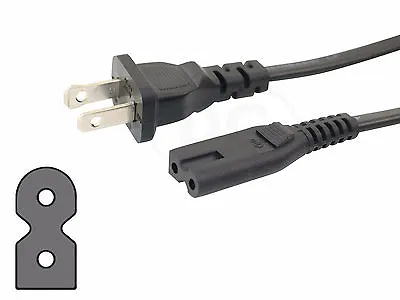 6Ft 2 Prong Polarized Power Cord Cable For Vizio Sharp Sanyo Emerson TV • $6.59