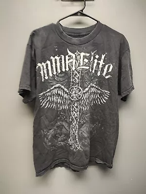 Official MMA Elite T-Shirt Black Large! Cross With Wings! Vintage!! • $34.98