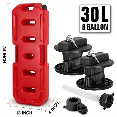 30L 8Gallon Emergency Backup Tank Fuel Pack Gas Gasoline W/ Lock ATV SUV Offroad • $151.99