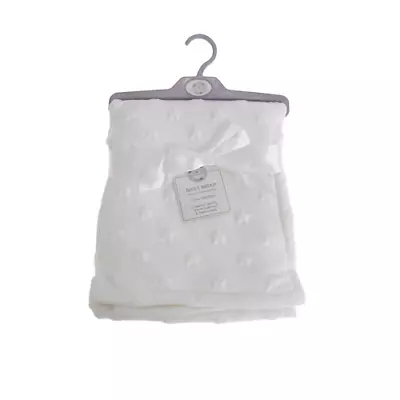 Baby Wrap Blanket Super Soft By Snuggle Baby In White With Embossed Stars • £8.95