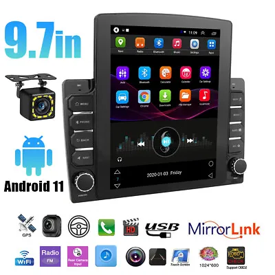 Apple Carplay 9.7  Android 11 Car Stereo GPS Navi Radio Player Double 2Din Wifi • $123.49