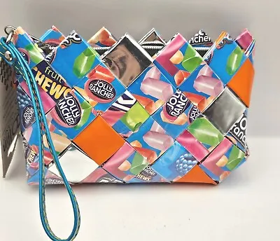 NEW Ollin Arm Candy Wrapper Bag Wristlet Zippered Purse Jolly Rancher Handmade  • $9.80