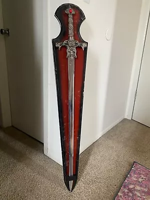 Fantasy Sword (with Wall Display) Demon Snake Barbarian Style Gemstone • $40