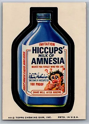 1974 Topps Wacky Packages Series #10 Hiccups' Milk Of Amnesia • $2.49