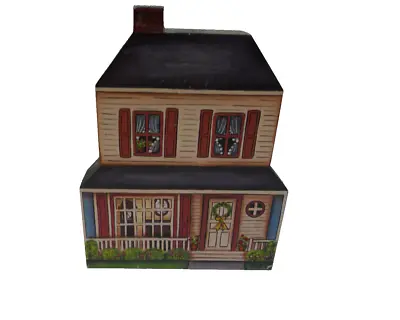 Vintage Brandywine Collectables 2 Story House W Chimney  Building   Shelf Sitter • $7.95