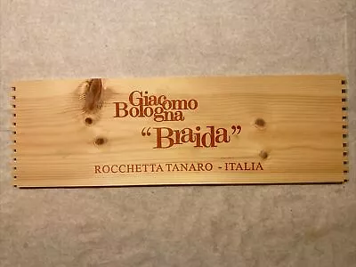 1 Rare Wine Wood Panel Giacomo Bologna Italy Vintage CRATE BOX SIDE 3/24 811 • $9.99