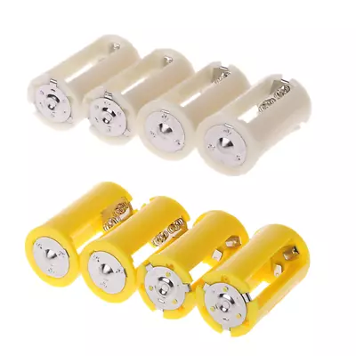 4PCS 3 AA To D Size Battery Plastic Case Converter Adapter Switcher Box Holder • $15.52