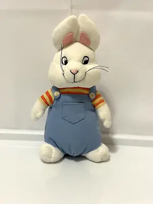 2006 Ty Max & Ruby  Max  Only Plush White Bunny Rabbit Overalls Stuffed Animal • $8.99