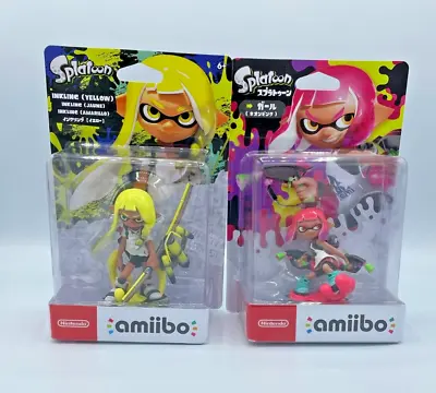 $104.59 • Buy Nintendo Switch Amiibo Splatoon Inkling Girl Neon Pink, Yellow 2 Type Set Japan