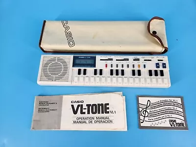 CASIO VL-1 VL-Tone Keyboard Instruction Manual And  Melody Book Case Retro • $59.99