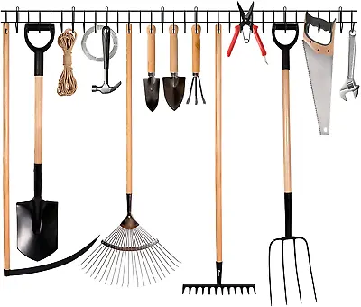 Zacurter Garden Tool Rack Garage Tool Organizer Wall Mount Garden Tool Holder Ya • £31.99