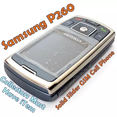 Samsung SGH P260 GSM Unlocked Camera Bluetooth Durable Solid Slider CellPhone. • $59