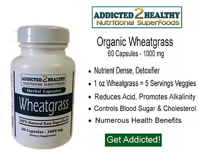 $9.49 • Buy 60 Wheatgrass Capsules|Detox+Nutrients -We're Not RESELLERS,Orig Manufacturer