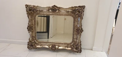 £85 • Buy Gorgeous Baroque Rococo Style Ornate Bronzey Silver Large Mirror