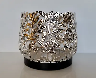 Bath & Body Works Candle Holder Botanical Bling For 3-Wick Candle Silver New • $17.09