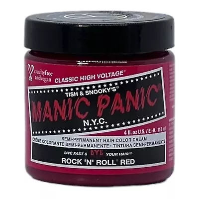 Manic Panic Semi-Permanent Hair Color Cream Rock 'N' Roll Red 4 Oz • $10.99