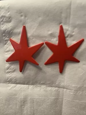 Red Star Metallic Pierced Earrings  • $3