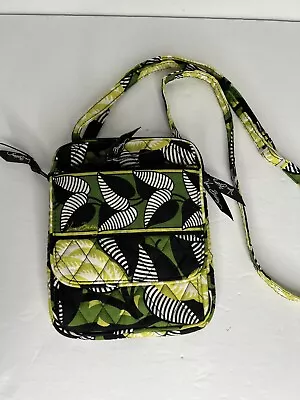 VERA BRADLEY LA NEON ROSE TRIPLE ZIP CROSSBODY Retired 2013 ID Holder EUC • $12.95