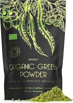 Organic Super Greens Powder Daily Superfood Green Juice Powder - No Additives • £12.79