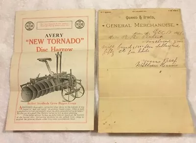 BF Avery Lexington Tractor Disk Harrow Dealer's Brochure & Queen Irwin Martin KY • $19.99