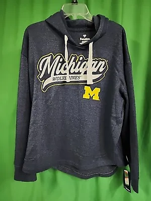 Michigan Wolverines Adidas Womens Size 2XL Hoodie Sweatshirt Navy Blue NWT • $24