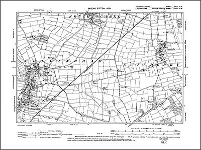 Collingham South Scarle (S) Old Map Nottinghamshire 1900: 26SW Repro • £18.99