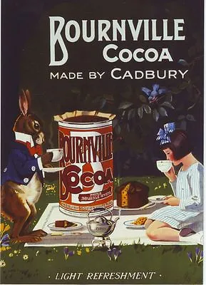 1930's Cadbury Bournville Advertising Poster A3 / A2 Print • £5.38