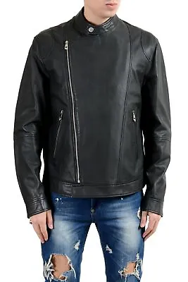 Versace Collection Men's 100% Leather Gray Double Breasted Jacket  • $399.99