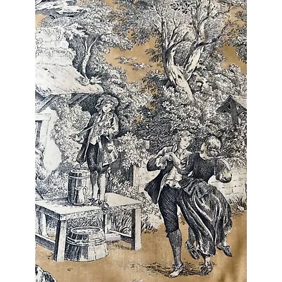 Fabric - Vintage  Lutece Cypress  French Country Pastoral Toile De Jouy Sold BTY • $25