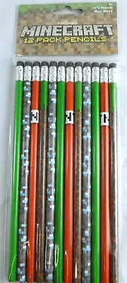 Minecraft Birthday Party Supplies Favors Bag Filler School Pencils 12-Pack Wood • $9.85