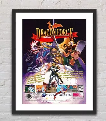 Dragon Force Sega Saturn Glossy Promo Ad Poster Unframed G0246 • $22.98